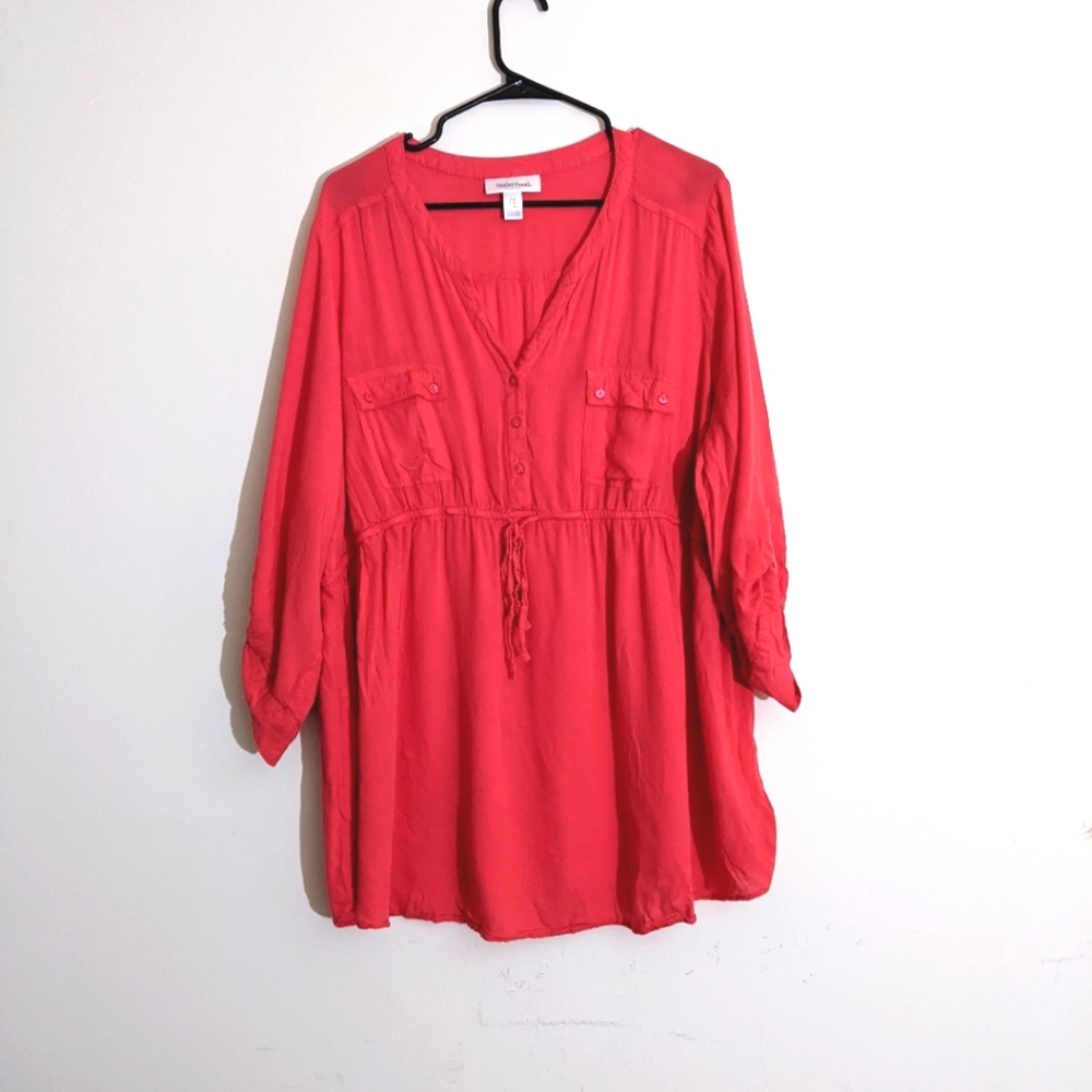 Motherhood Maternity Red Blouse Size 2X